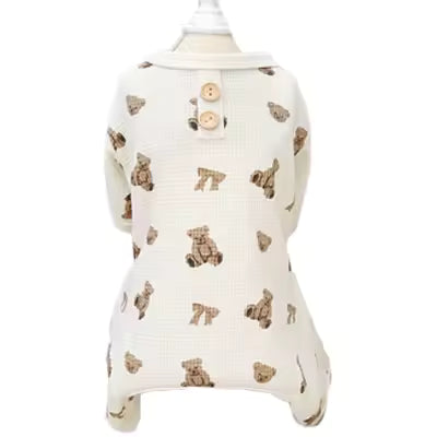 Teddy Bear Dog Pajamas | Luxury Cozy Pet Sleepwear