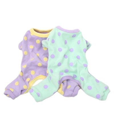 Purple & Yellow Polka Dot Dog Pajamas