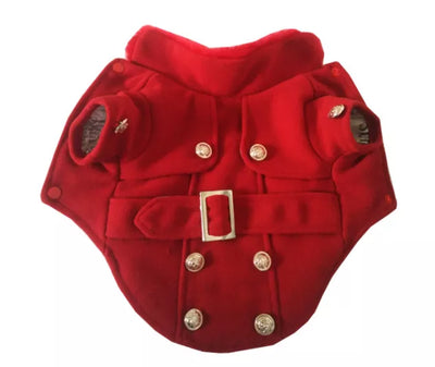 Luxury Faux Fur Winter Coat - Red - Pretty Paws Luxury Couture